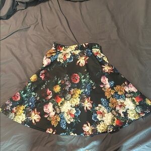 Poprageous Brussels floral skater skirt